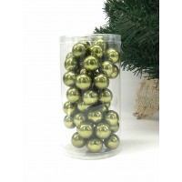 Елочная игрушка шар на проволоке (набор 48шт) 21-180/15 (зеленый)